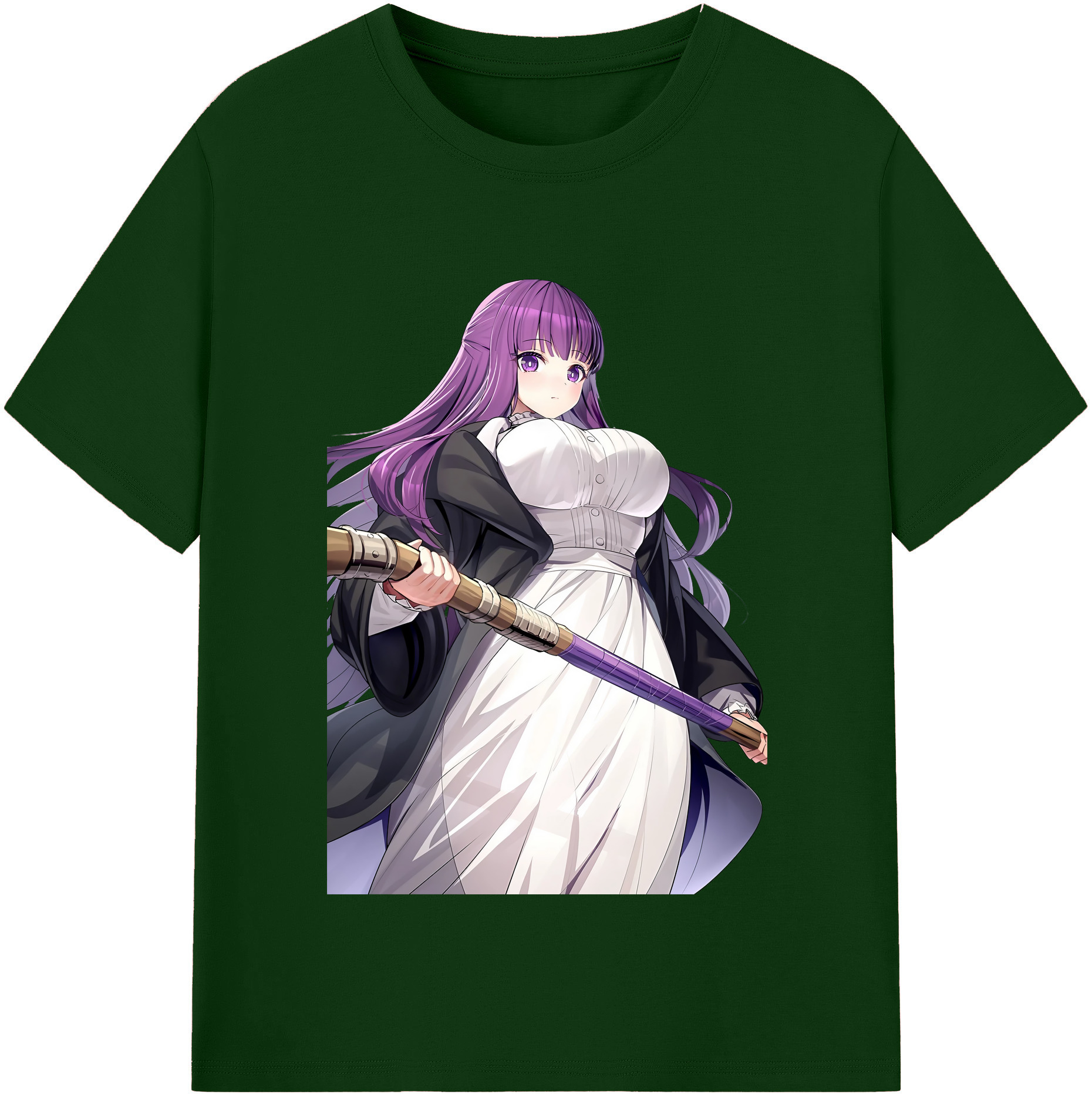 （画像用） 葬送のフリーレン Frieren 綿100％半袖Tシャツ（フロントプリント）